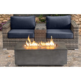 Dustie Fully Assembled 2 Person Seating Group With Firepit And Sunbrella Cushions