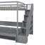 Lit escamotable double sur double avec lève-personne et bureau hydraulique, gris