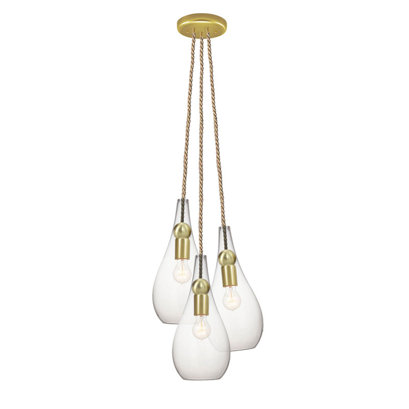 Lustre en forme de globe terrestre à 3 lumières Earth, Laiton, H 108 po x l 18 po x P 18 po