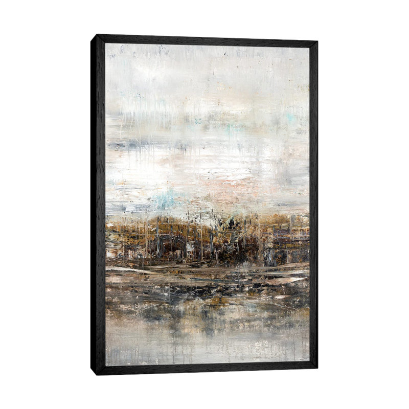 Morning In The Fields by Radek Smach - Painting on Canvas, Black Framed, 66.04 cm H x 45.72 cm W