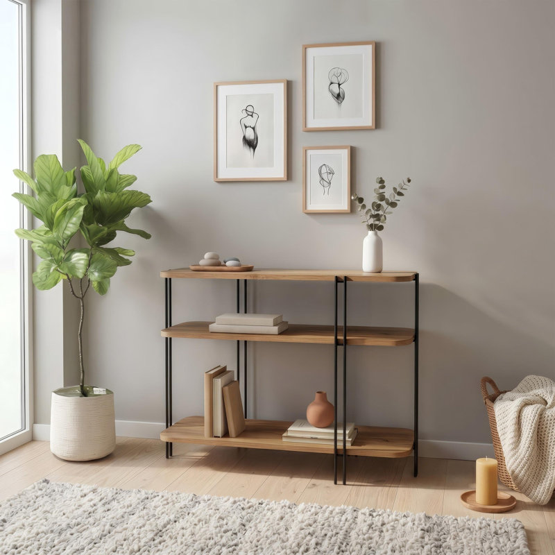 92cm Console Table, Whiskey Oak