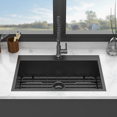 EA-EEADCDE67355-E Drop-In Single Bowl Kitchen Sink