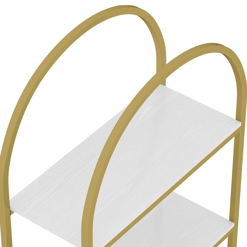 181.4cm H x 60cm W Metal Geometric Bookcase