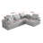 106.3" L-Shaped Corduroy Modular Sectional Sofa, Compressed Convertible Sleeper Bed, Upholstered Comfy Couch For Small Space, No Assembly Required-1168654828