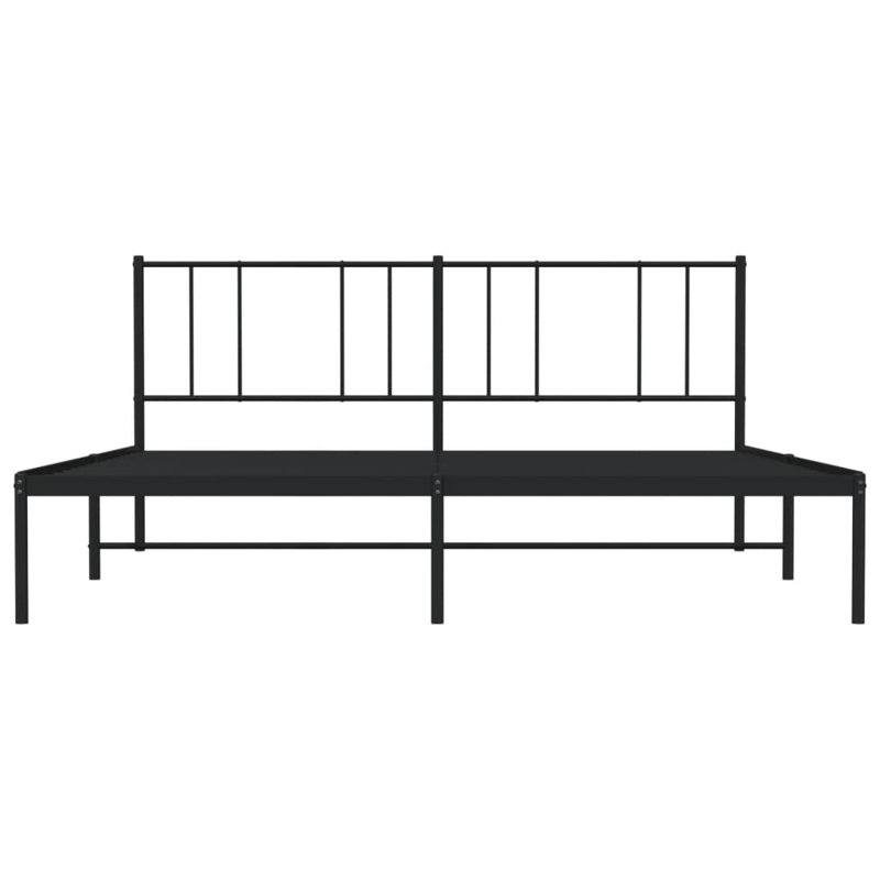 Lokesh Metal Bed, Black, European Double (140 x 200cm)