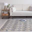 Tapis gris en jute / sisal tissé à la main à motif géométrique Duran-887245260