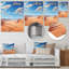 Dunes du désert, horizon panoramique I - désert, art mural en métal-1846250732