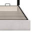Lit plateforme tapissier avec système de rangement hydraulique-957266761