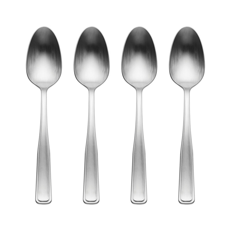 Oneida Reid Satin Dinner Spoons, Set of 4