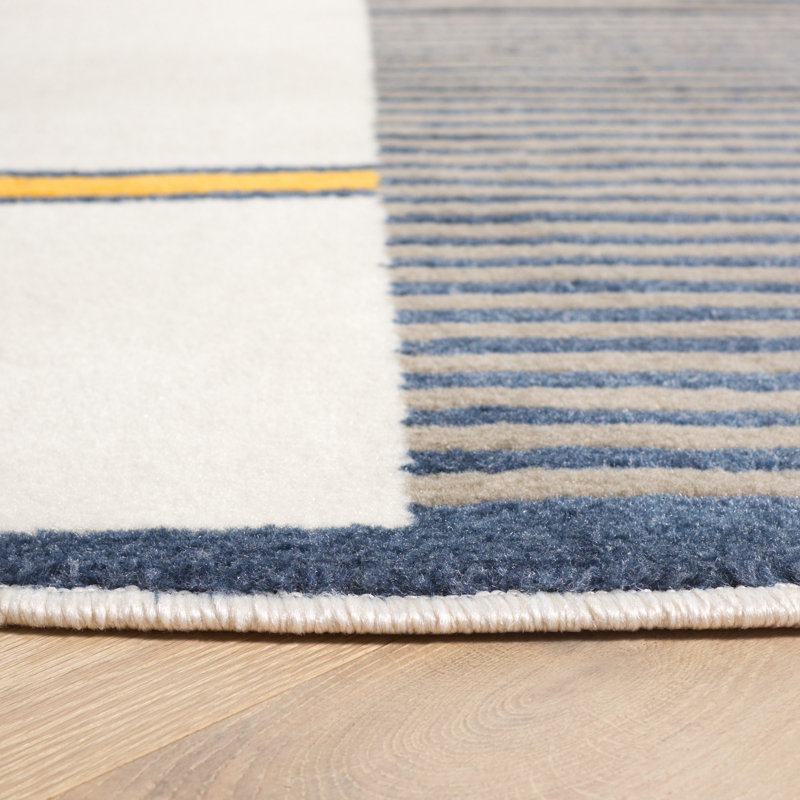 Nagelly Performance Striped Rug, Round 6'7"