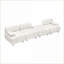 Canapés-lits | Canapé pliable 90,60 pouces blanc neige | Imperméable, résistant aux taches | Chambre appartement | Blanc neige | Mélange de polyester