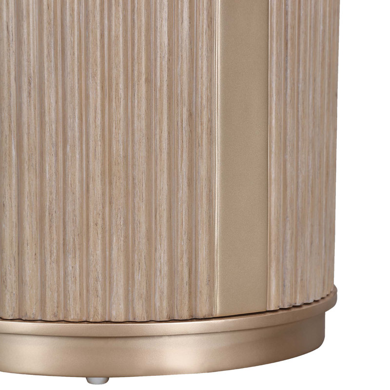 West Kensington Chairside Table - Sea Salt Caramel, Tan