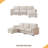 Cloud Couch Sectional For Living Room L Shaped Couch Modular Sectional Sofa Chenille Fabric For Apartment-538568171
