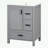 Bathroom Vanity with Ceramic Sink, Double-Layer Door Shelf and 3 Drawers-1308291966