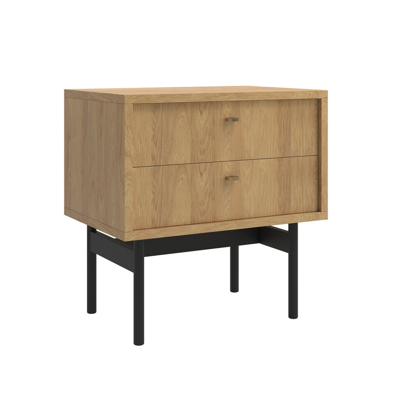 Alyssya 55cm W Steel Bedside Table