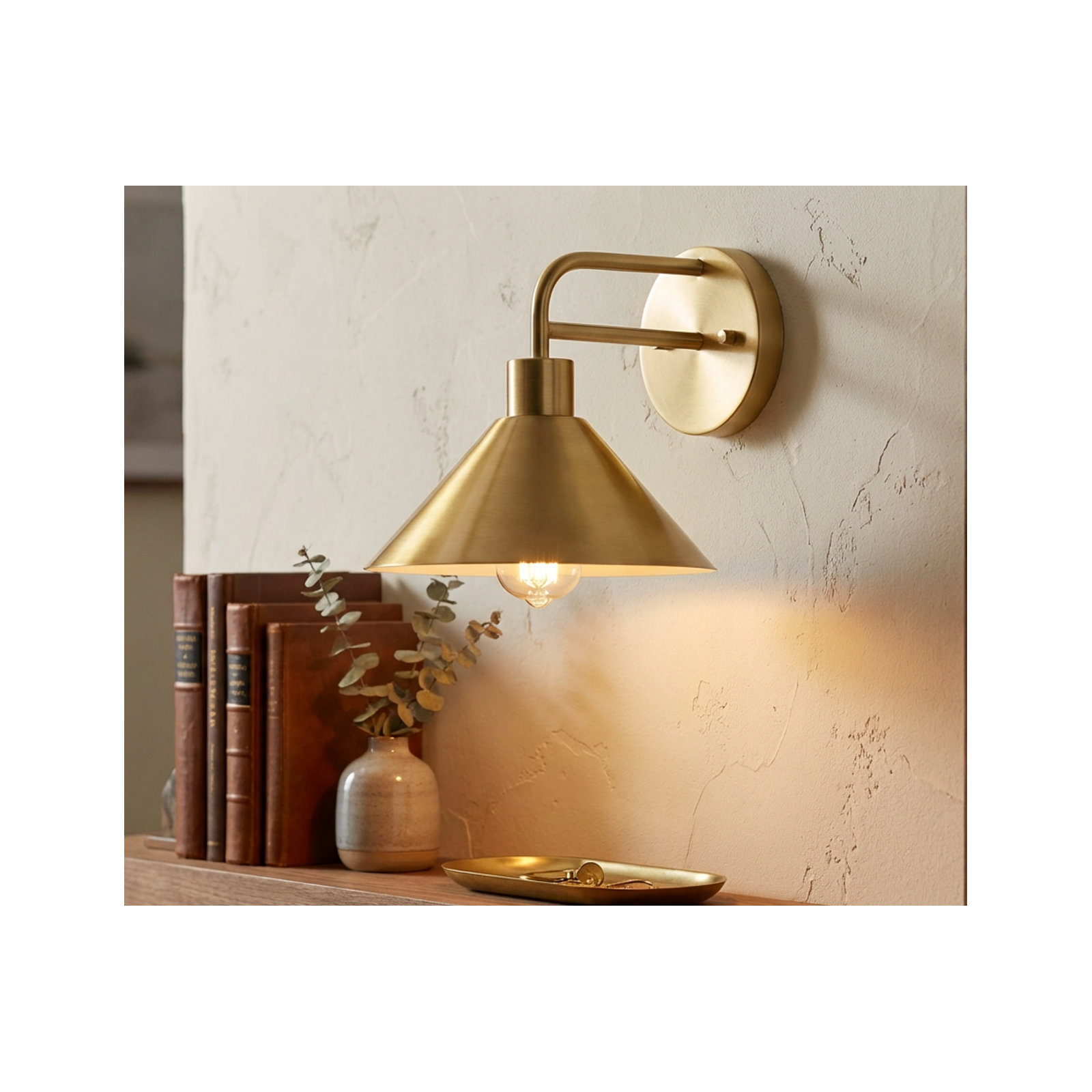 Fayra 1 - Light Industrial Wall Sconce, Antique Gold