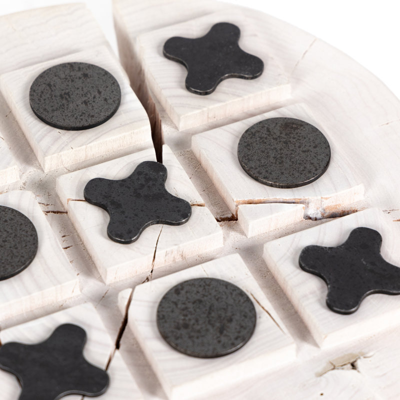 Wesson Tic Tac Toe in Ivory/Speckled Gray
