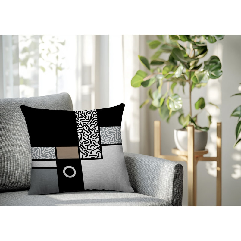 Oreiller carré réversible intérieur / extérieur Plexa, Carré 20 po
