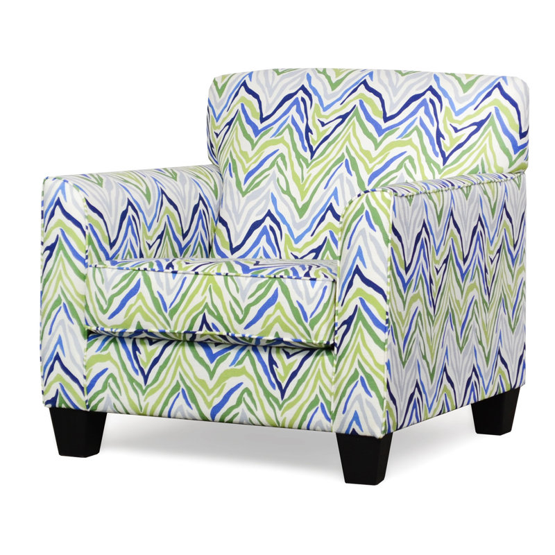 Fauteuil Champlain, Bleu gris et vert