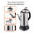 12-Cup Electric Percolator Coffee Pot, 304 Stainless Steel Coffee Percolator With Keep Warm Function & Heat-Resistant Handle, Classic Coffee Maker, Quick Brew & Easy-Pour Spout, Silver