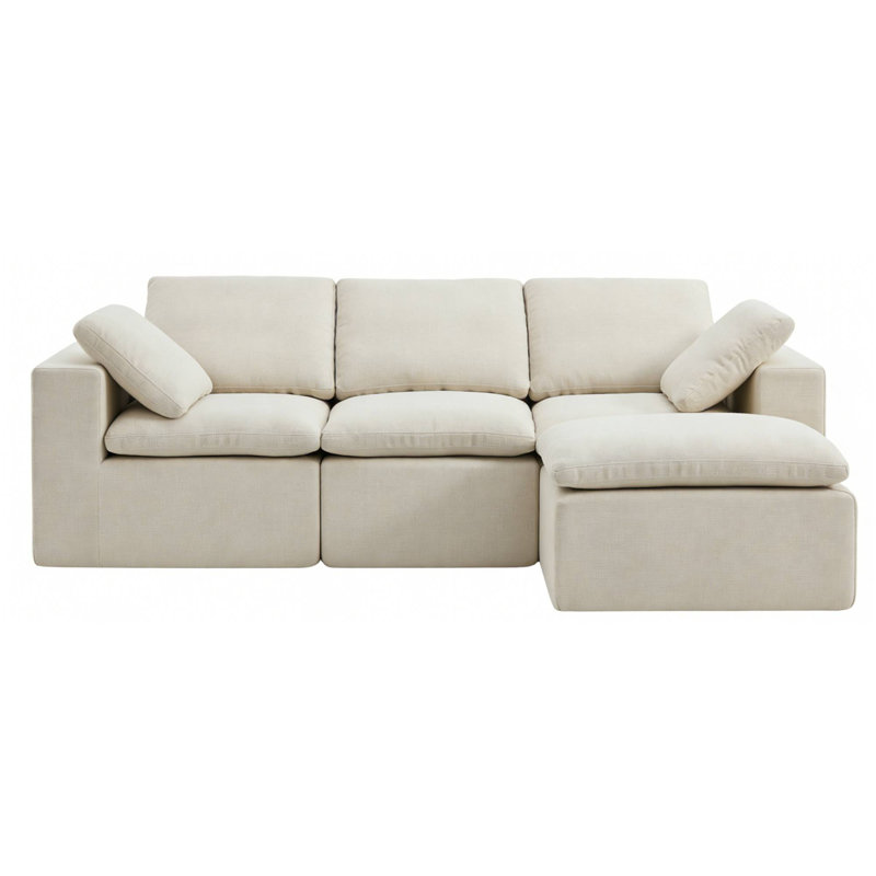 Canapé modulaire Cloud-Like Comfort avec méridienne, siège moelleux et moelleux, 105.91"*66.93"*33.07"