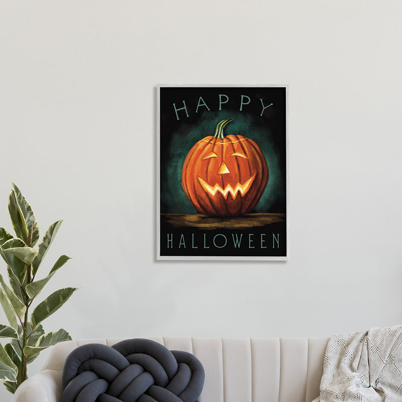Joyeux Halloween - peinture, Estampe numérique Farmhouse, H 30 po x l 24 po x P 1,5 po