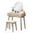 Wood Vanity and Stool Set-580827775