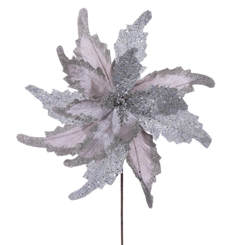 Tige de poinsettia 18 po x 20 po Primrue Il comprend deux pièces par sac., Gris