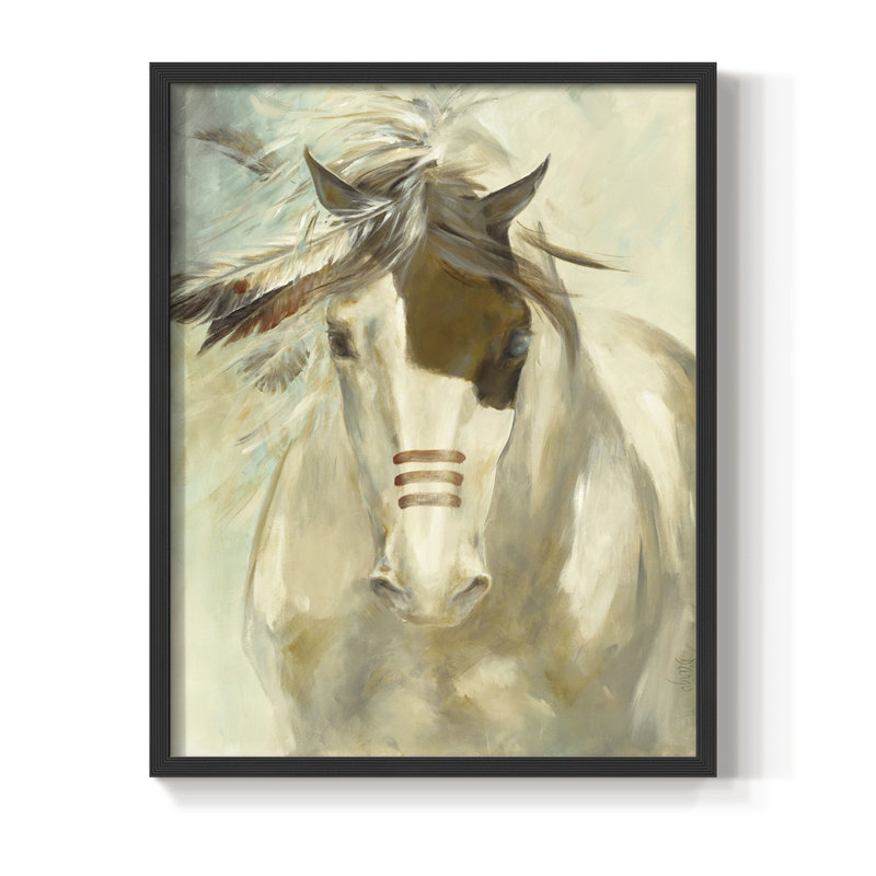 Warrior Framed Print - Solid Wood, Black, 28" H x 22" W