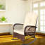 Chaise berçante d'extérieur en osier à assise large (sans la table)-1071126820