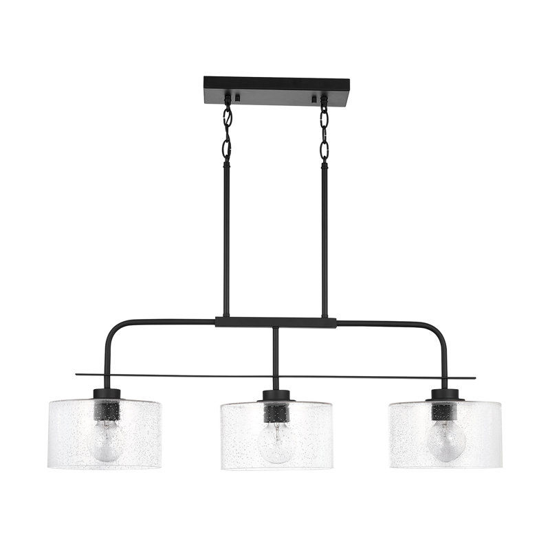 Yerington 3 - Light Kitchen Island Pendant, Matte Black