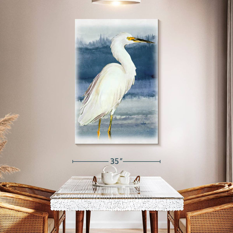 Brampt Blue On Blue Heron II, 51" H x 34" W