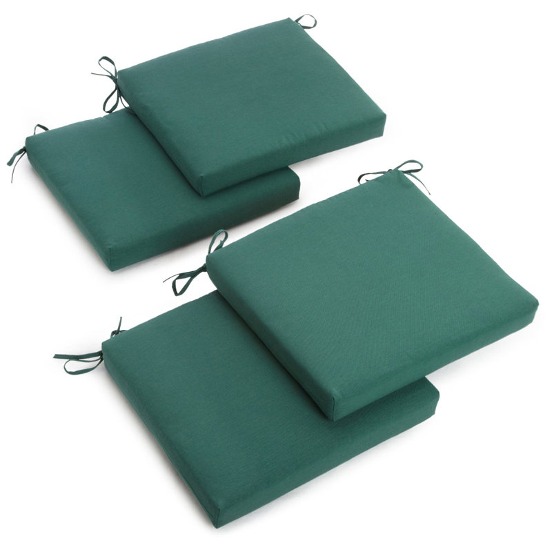 Outdoor 3'' Seat Cushion, Forrest Green Velvet