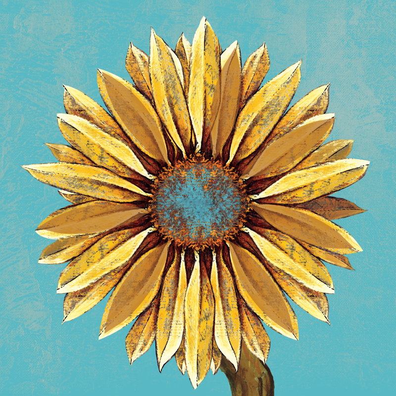 Sunflower - Wrapped Canvas Painting, 91cm H x 91cm W x 3.8cm D