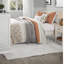 Ensemble de literie élégant en percale de coton, corail, style campagne moderne