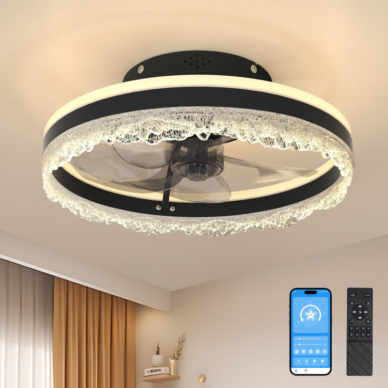 Ventilateur de plafond avec lumière encastrée Quiet, 16"