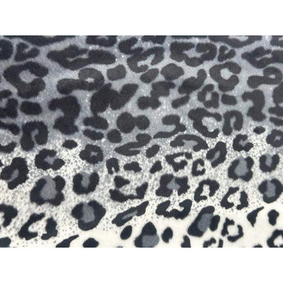 Tissu Velboa imitation fourrure imprimé léopard noir et blanc, vendu au mètre, doux et moelleux, 152 cm de large, idéal pour la couture, les costumes, les vêtements et la décoration intérieure.