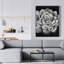 Toile grasse noire et blanche | Décoration de chambre noire
