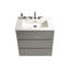 Meuble-lavabo élégant avec lavabo et trous de robinet, offrant un design élégant et un rangement fonctionnel-110488806