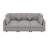 Sectional Modular Sofa,U-Shaped L-Shaped Couch With Movable Ottoman And 2 USB Ports