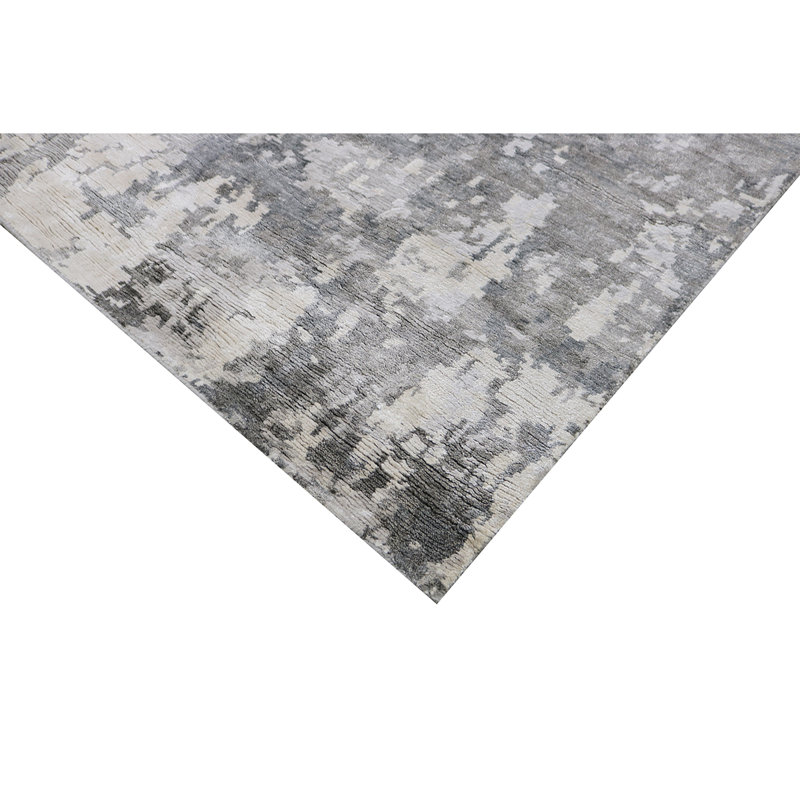Hand Woven Wool Abstract Area Rug, Rectangle 12' x 18'