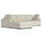 Tatum Large Deep Seater Left Sectional Sofa, L-Shaped Performance Fabric Sofa in Contemporary Style-97652080