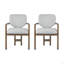 Ensemble de 2 chaises de salle à manger rembourrées avec accoudoirs en bois d'hévéa, capacité de poids de 300 lb-308261768-308261773