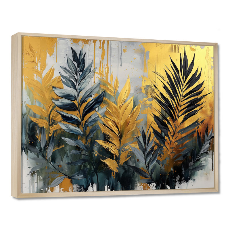 Conoly - Floral Canvas Art Print, H 24 po x l 32 po, Cadre flottant, Naturel