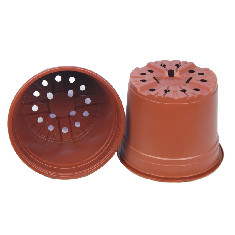 8 po en terre cuite ronde en plastique Arlmont & Co. (paquet de 10)
