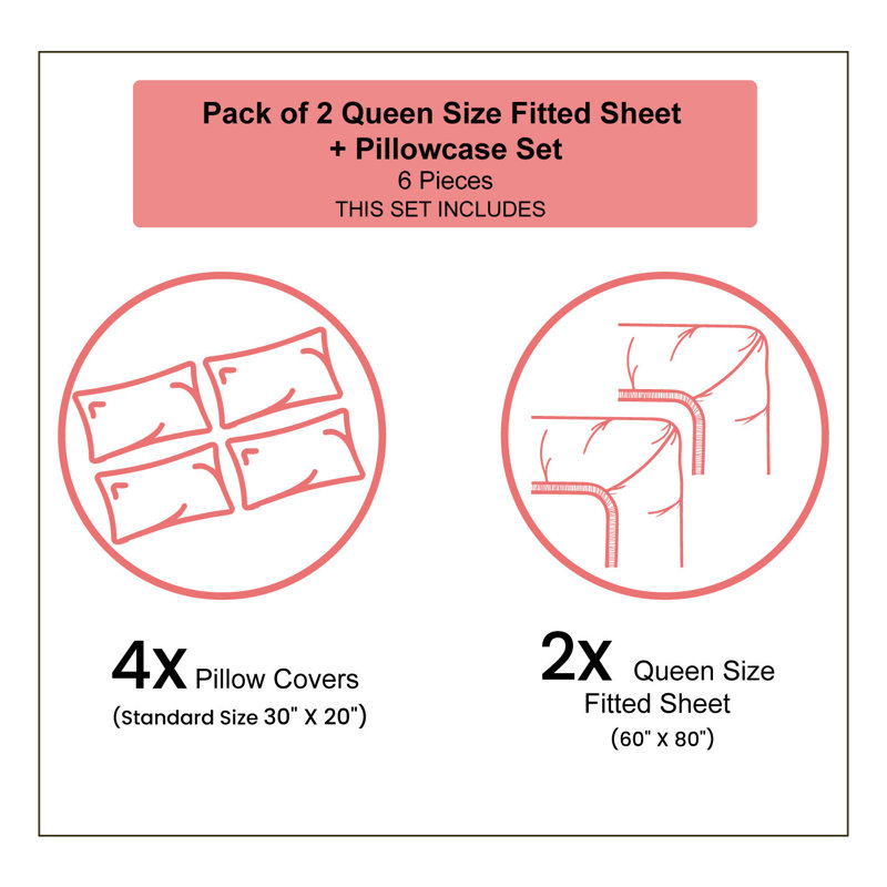 Full Size White and Red Microfiber Apple Print Bedding Set