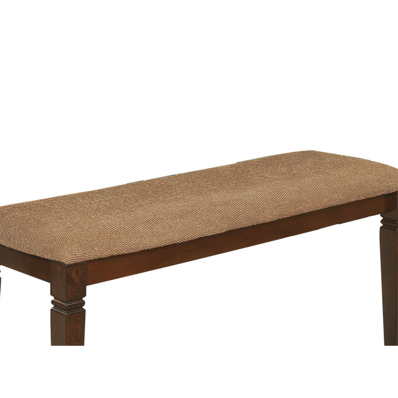Transitional Style Dining Furniture 1Pc Bench Wooden Frame Espresso Finish Fabric Upholstered Seat