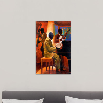 «Piano Man» par Keith Mallett - reproduction d'art sur toile tendue
