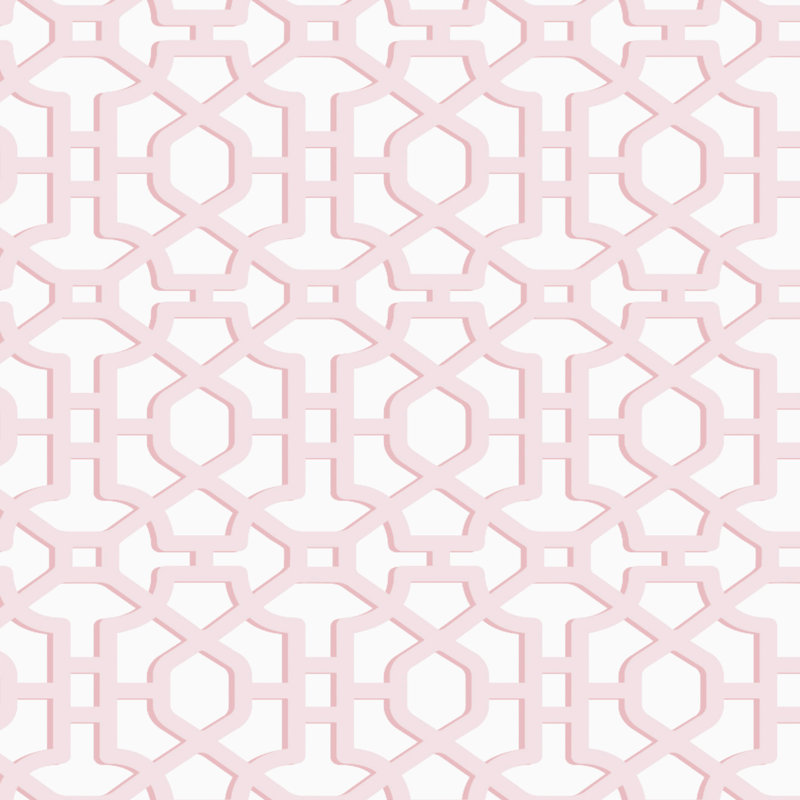 Chinois Lattice Wallpaper, Pink