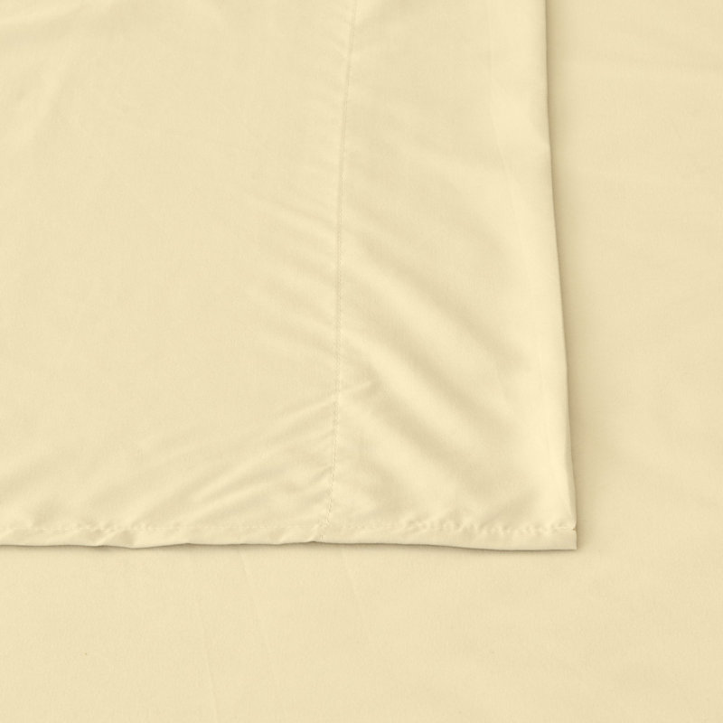  Microfiber Plain Weave/Muslin Sheet Set, Natural, Full Sheet Set with Fitted Sheet and 2 Pillowcases